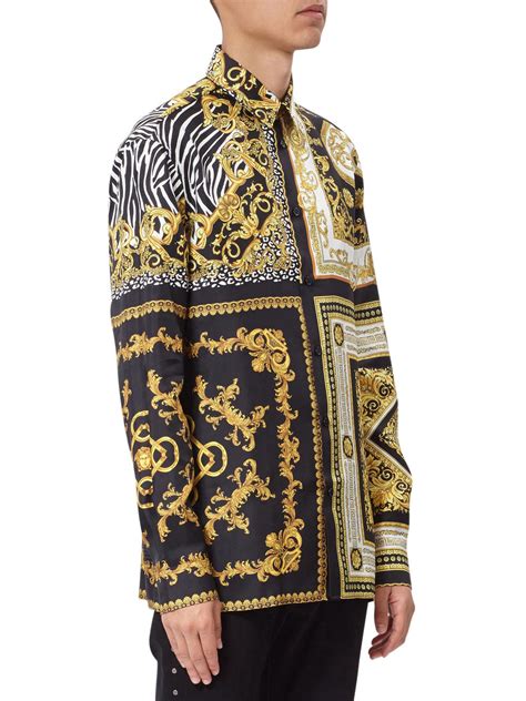 men's shirt versace|versace collection men shirt.